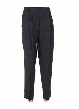 Pantalon droit taille haute taille haute gris WALL STREET femme