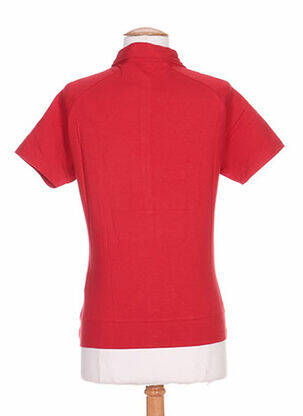 Polo broderie motifs brodés manches courtes rouge LAFUMA femme
