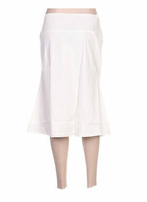 Jupe mi-longue taille normale blanc IDEO femme
