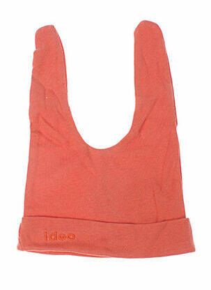 Bonnet finition revers orange IDEO enfant