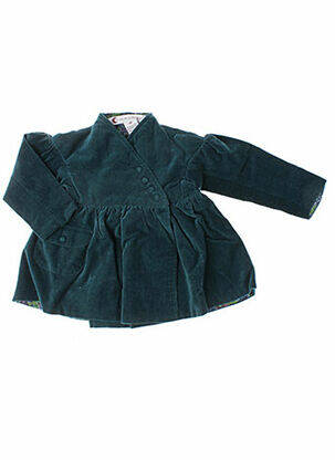 Manteau long vert IDEO pour fille