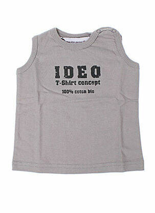 Débardeur coupe droite gris IDEO garçon