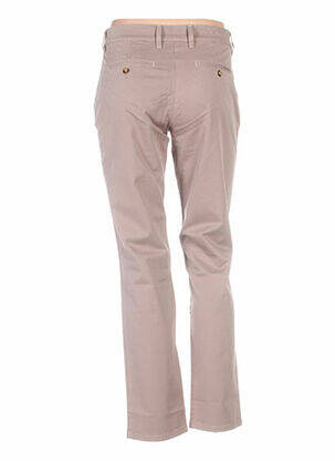 Pantalon chino fermeture zippée sous rabat boutonné taille normale marron COUTURIST femme