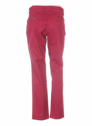 Pantalon chino fermeture zippée sous rabat boutonné taille normale rouge COUTURIST femme