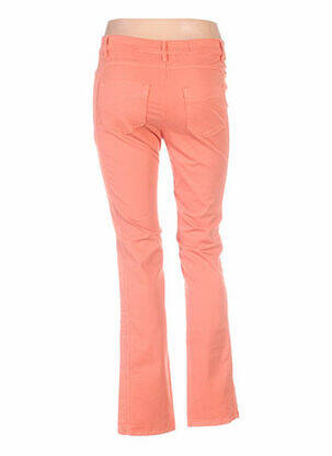 Pantalon droit fermeture zippée sous rabat boutonné taille normale orange COUTURIST femme