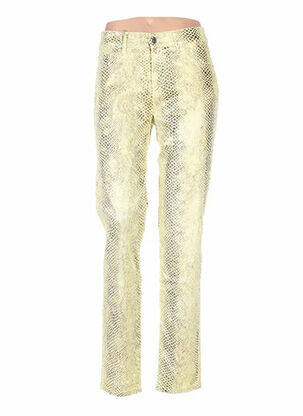 Pantalon slim taille haute taille haute jaune COUTURIST femme