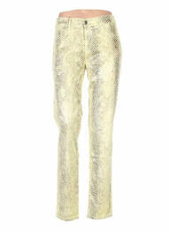 Pantalon slim skinny taille haute jaune COUTURIST femme