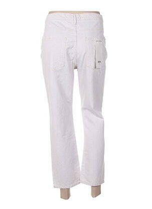 Pantacourt coupe droite taille normale blanc LEON & HARPER femme