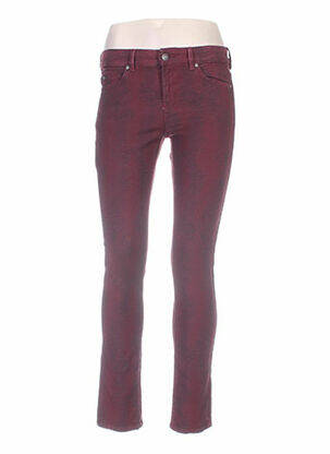 Pantalon slim taille normale taille normale rouge BERENICE femme