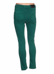 Pantalon slim vert MENSI COLLEZIONE pour femme seconde vue