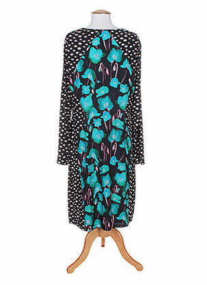 Robe mi-longue manches longues manches longues noir EROKE femme