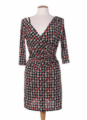 Robe mi-longue manches 3/4 manches 3/4 noir MAILLE DEMOISELLE femme