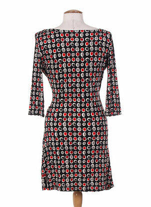 Robe mi-longue manches 3/4 manches 3/4 noir MAILLE DEMOISELLE femme