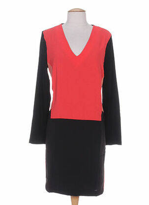 Robe courte manches longues manches longues rouge MISS CAPTAIN femme