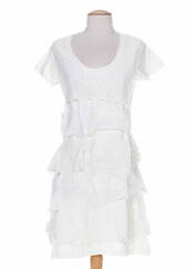 Robe courte blanc MISS CAPTAIN pour femme seconde vue