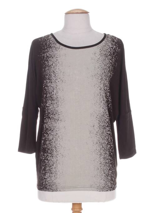 T-shirt coupe cintrée manches 3/4 marron MISS CAPTAIN femme
