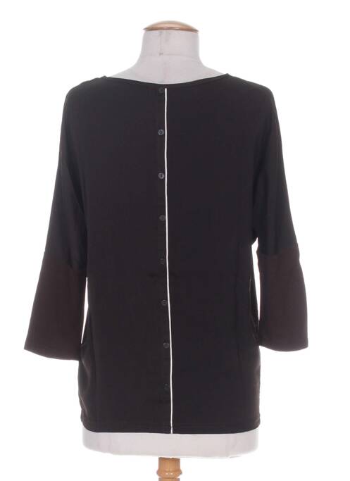 T-shirt coupe cintrée manches 3/4 marron MISS CAPTAIN femme