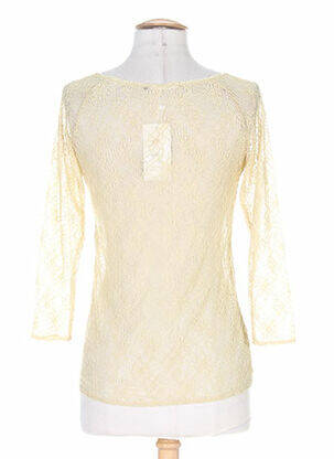Blouse col rond manches 3/4 jaune ANNE TURTAUT femme
