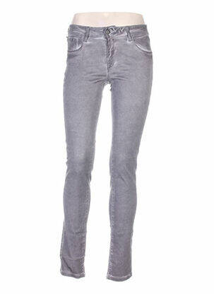 Jeans coupe slim gris BONES OF GLORY pour femme