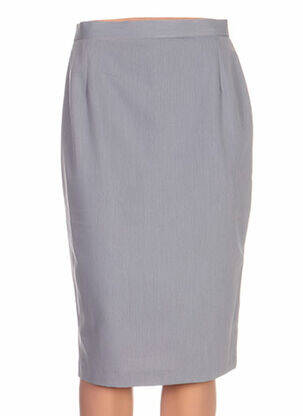 Jupe mi-longue coupe droite gris QUATTRO femme