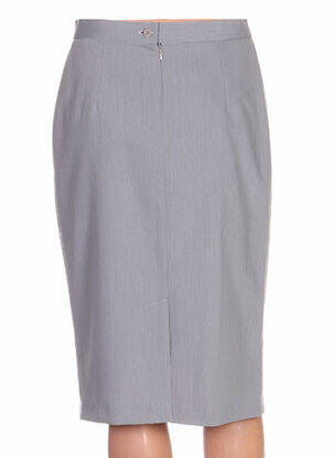 Jupe mi-longue coupe droite gris QUATTRO femme