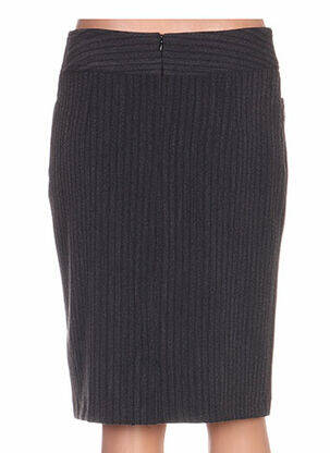 Jupe mi-longue coupe droite gris QUATTRO femme