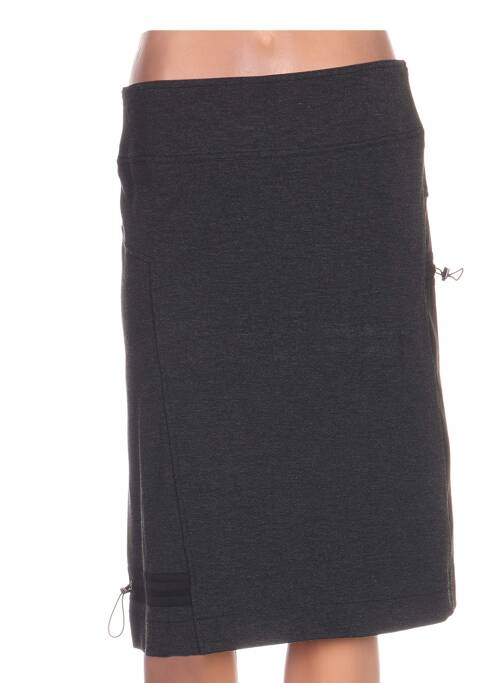 Jupe mi-longue coupe droite gris QUATTRO femme