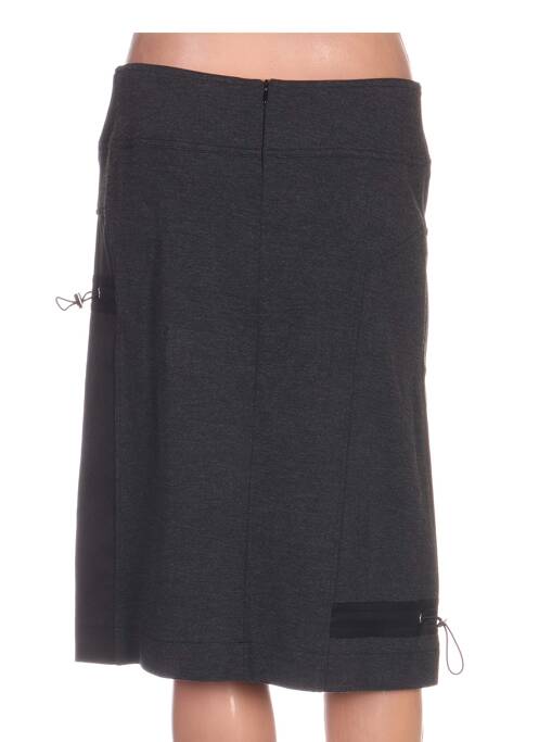 Jupe mi-longue coupe droite gris QUATTRO femme