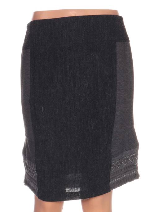 Jupe mi-longue coupe droite gris QUATTRO femme