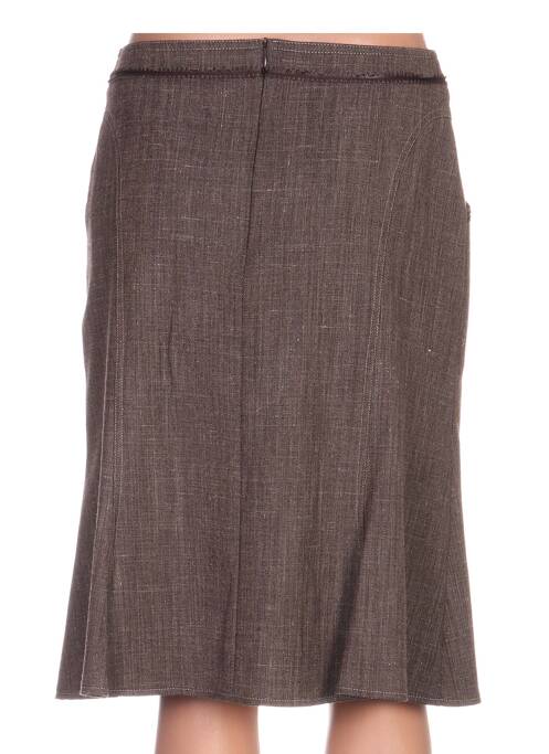 Jupe mi-longue marron QUATTRO pour femme