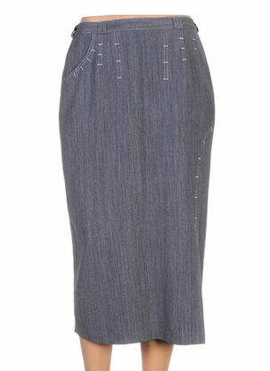 Jupe mi-longue taille haute gris QUATTRO femme