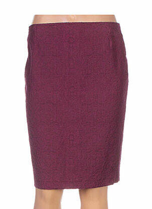 Jupe mi-longue taille à pinces violet QUATTRO femme