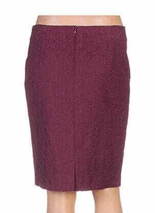 Jupe mi-longue taille à pinces violet QUATTRO femme