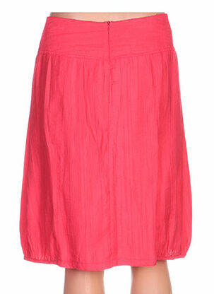 Jupe mi-longue coupe droite rose QUATTRO femme