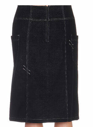 Jupe mi-longue coupe droite noir QUATTRO femme