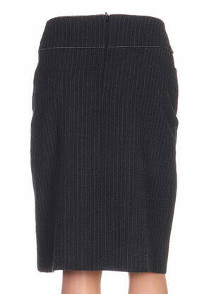 Jupe mi-longue coupe droite gris QUATTRO femme