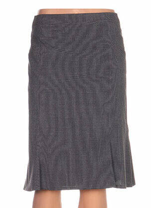 Jupe mi-longue coupe droite gris QUATTRO femme