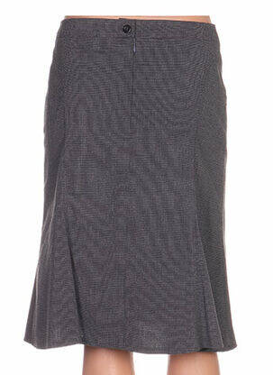 Jupe mi-longue coupe droite gris QUATTRO femme