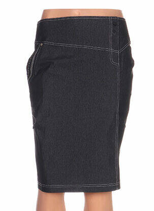Jupe mi-longue coupe droite bleu QUATTRO femme