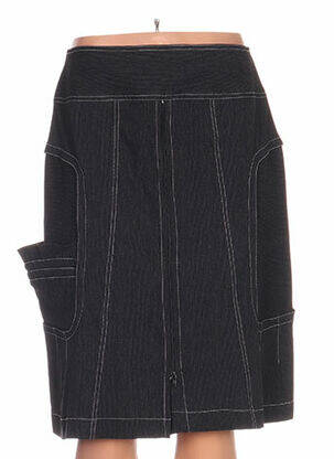 Jupe mi-longue coupe droite noir QUATTRO femme