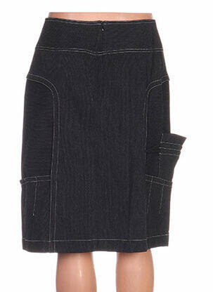Jupe mi-longue coupe droite noir QUATTRO femme