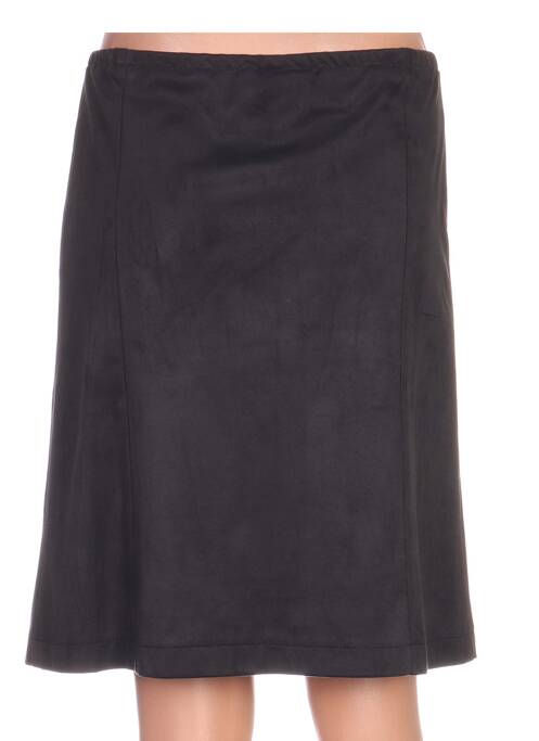 Jupe mi-longue coupe droite noir QUATTRO femme