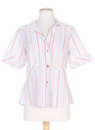 Chemisier coupe cintrée manches courtes orange QUATTRO femme