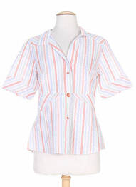 Chemisier manches courtes manches courtes orange QUATTRO femme