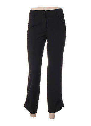 Pantalon 7/8 fermeture zippée sous rabat boutonné taille basse noir QUATTRO femme