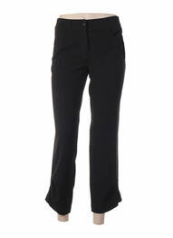 Pantalon 7/8 fermeture zippée sous rabat boutonné taille basse noir QUATTRO femme