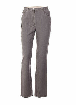 Pantalon coupe droite taille basse gris QUATTRO femme