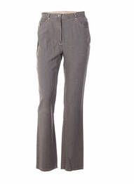 Pantalon coupe droite taille basse gris QUATTRO femme