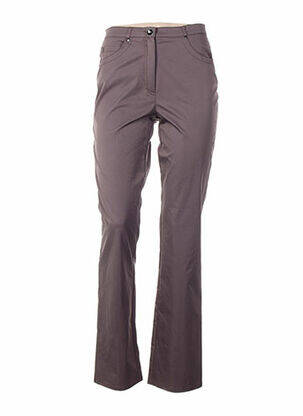 Pantalon coupe droite taille basse marron QUATTRO femme