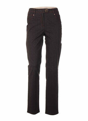 Pantalon coupe droite taille basse marron QUATTRO femme